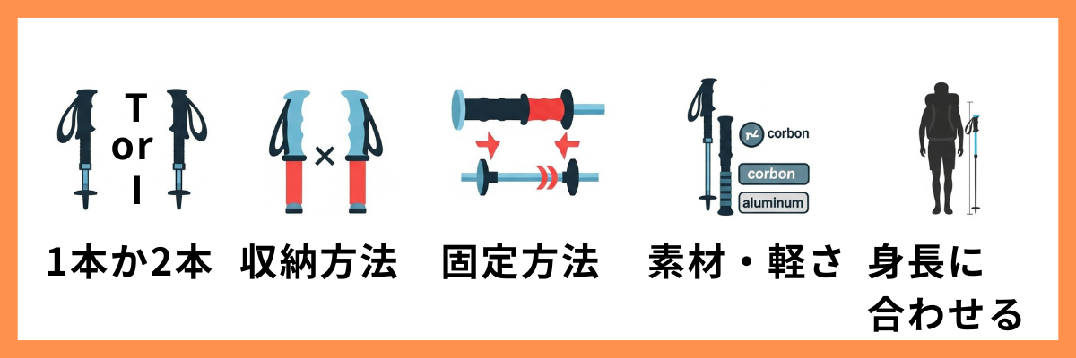 【登山初心者向け】トレッキングポールの選び方
