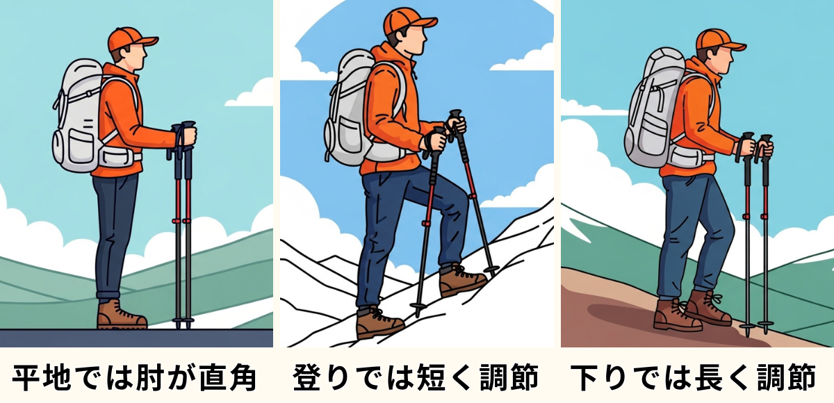 【登山初心者向け】トレッキングポールの正しい使い方