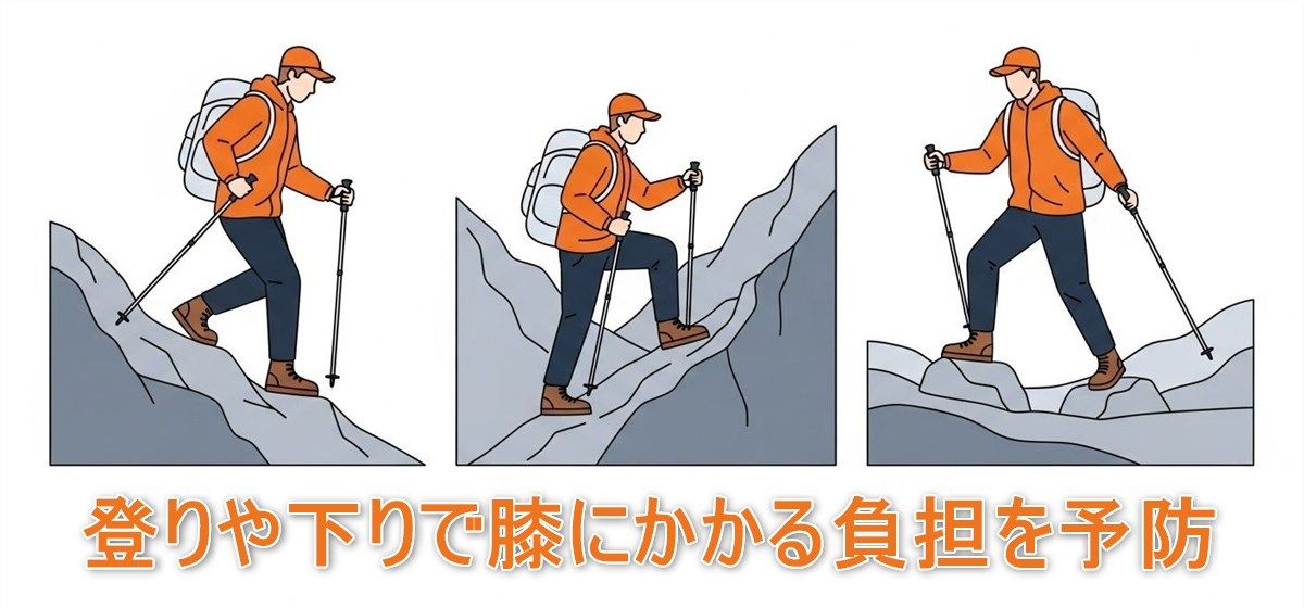 あゆみの宝プロテオグリカンで登りや下りで膝にかかる負担を予防