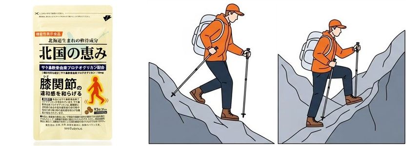 北国の恵みを摂取して下山時の膝への負担を予防