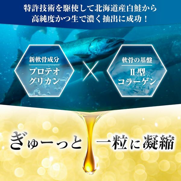 特許技術で抽出した非変性プロテオグリカンとⅡ型コラーゲンを高濃度配合